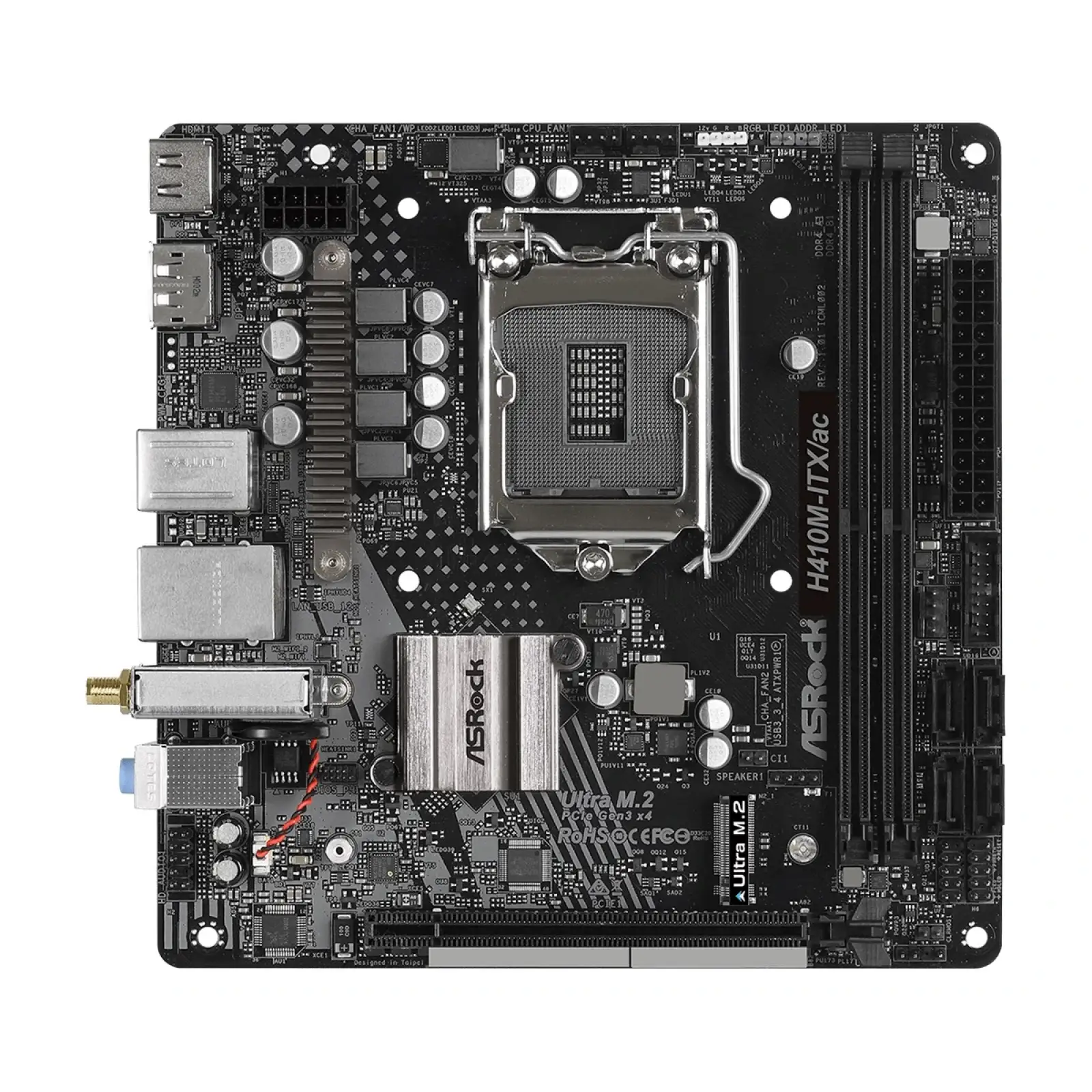 Материнская плата ASRock H410M-ITX/ac Socket 1200 UA