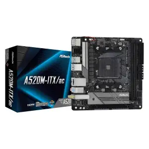 Материнская плата ASRockA520M-ITX/ac s-AM4 A520 UA