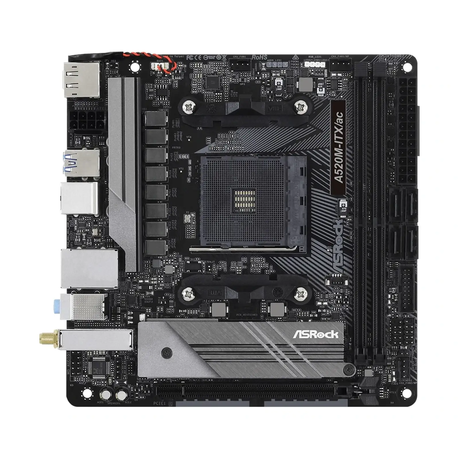 Материнская плата ASRockA520M-ITX/ac s-AM4 A520 UA