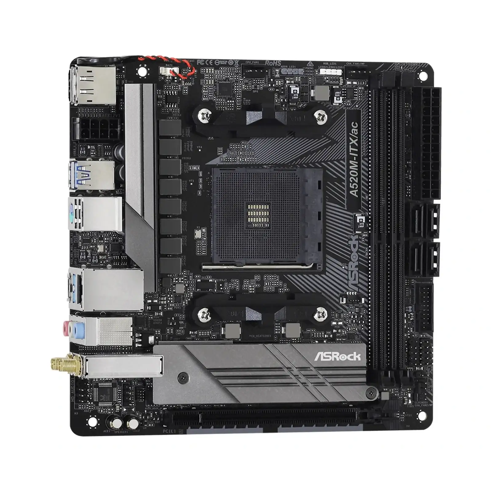 Материнская плата ASRockA520M-ITX/ac s-AM4 A520 UA