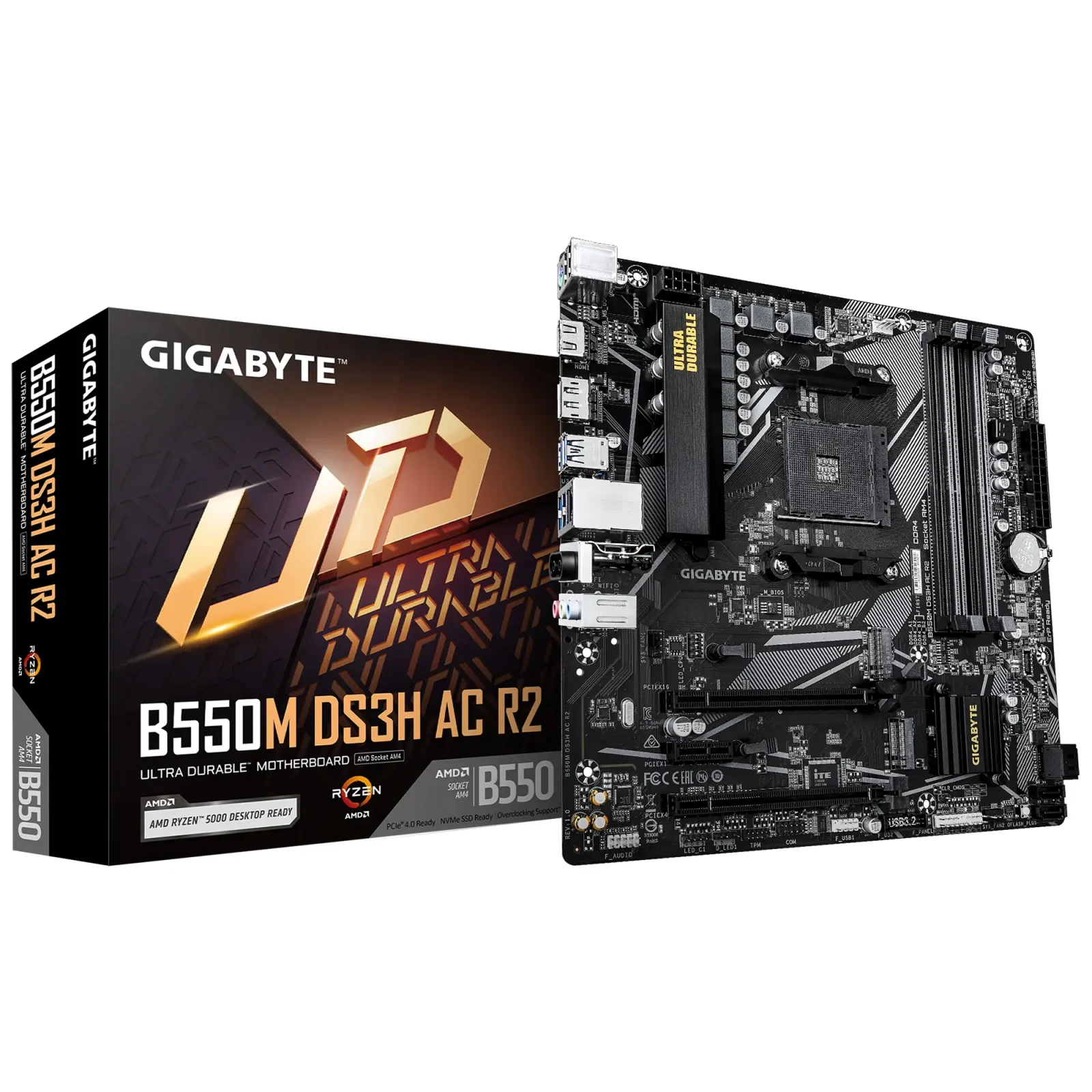 Материнська плата Gigabyte B550M DS3H AC R2 Socket AM4 UA