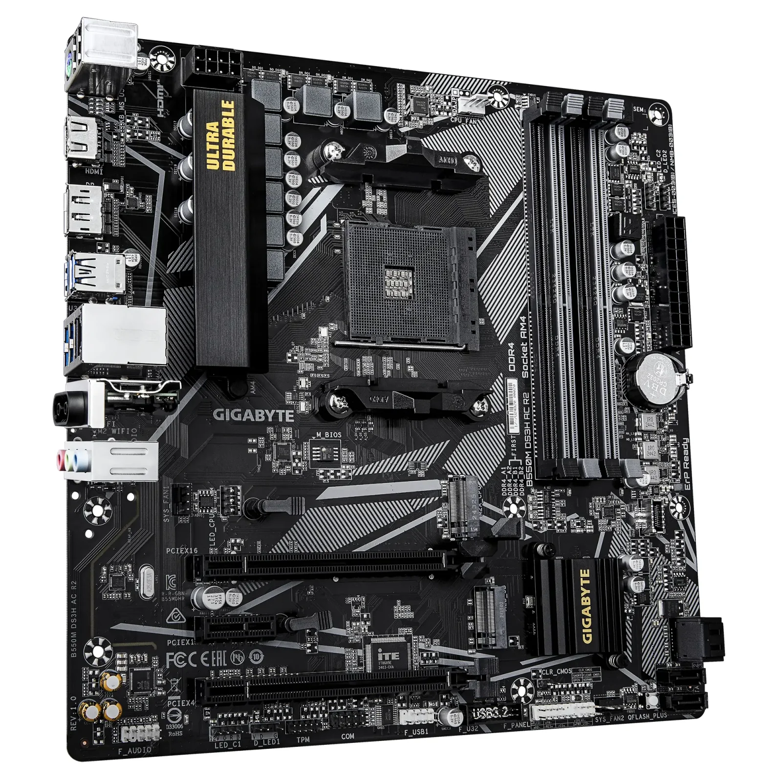 Материнська плата Gigabyte B550M DS3H AC R2 Socket AM4 UA