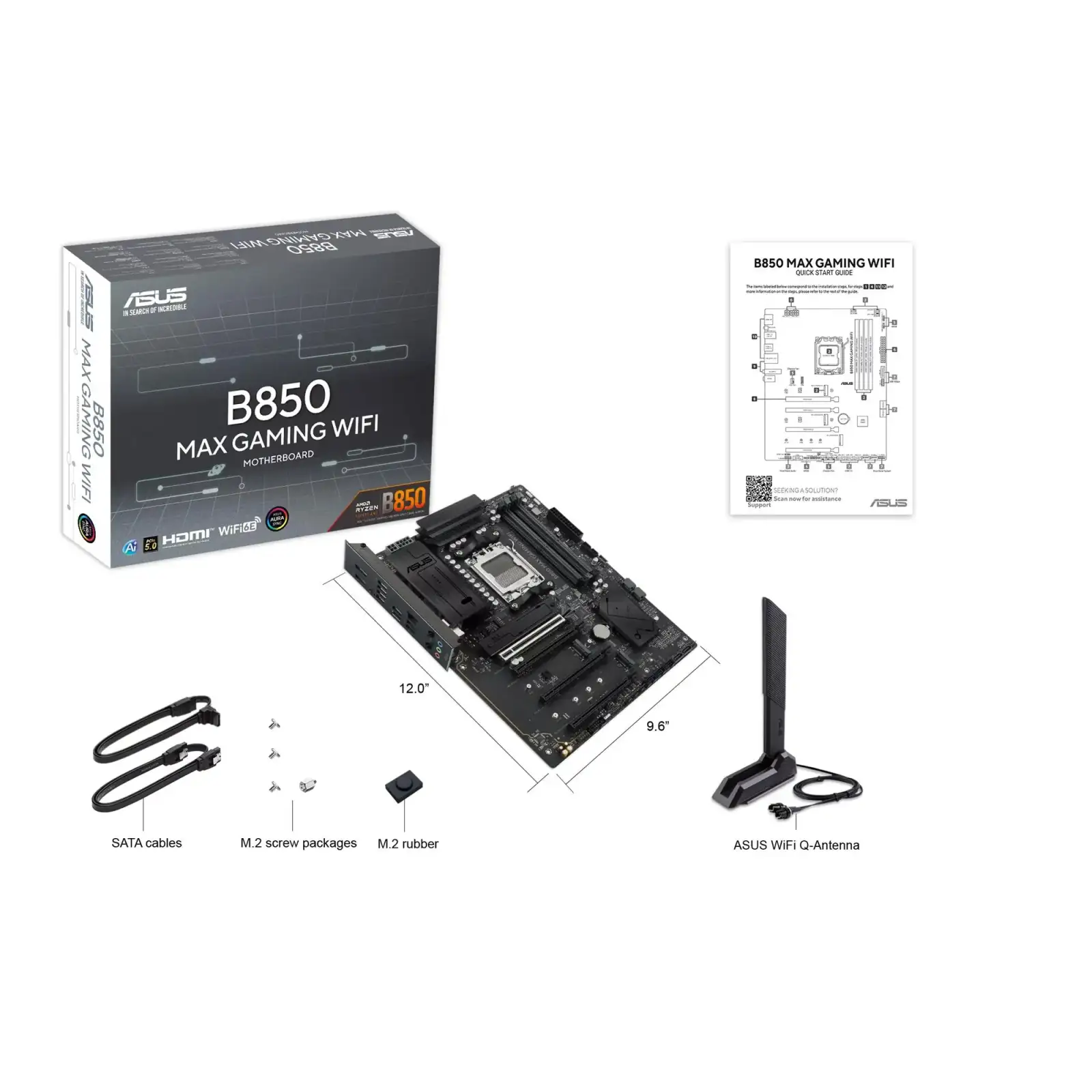 Материнська плата Asus B850 Max Gaming WiFi s-AM5 UA