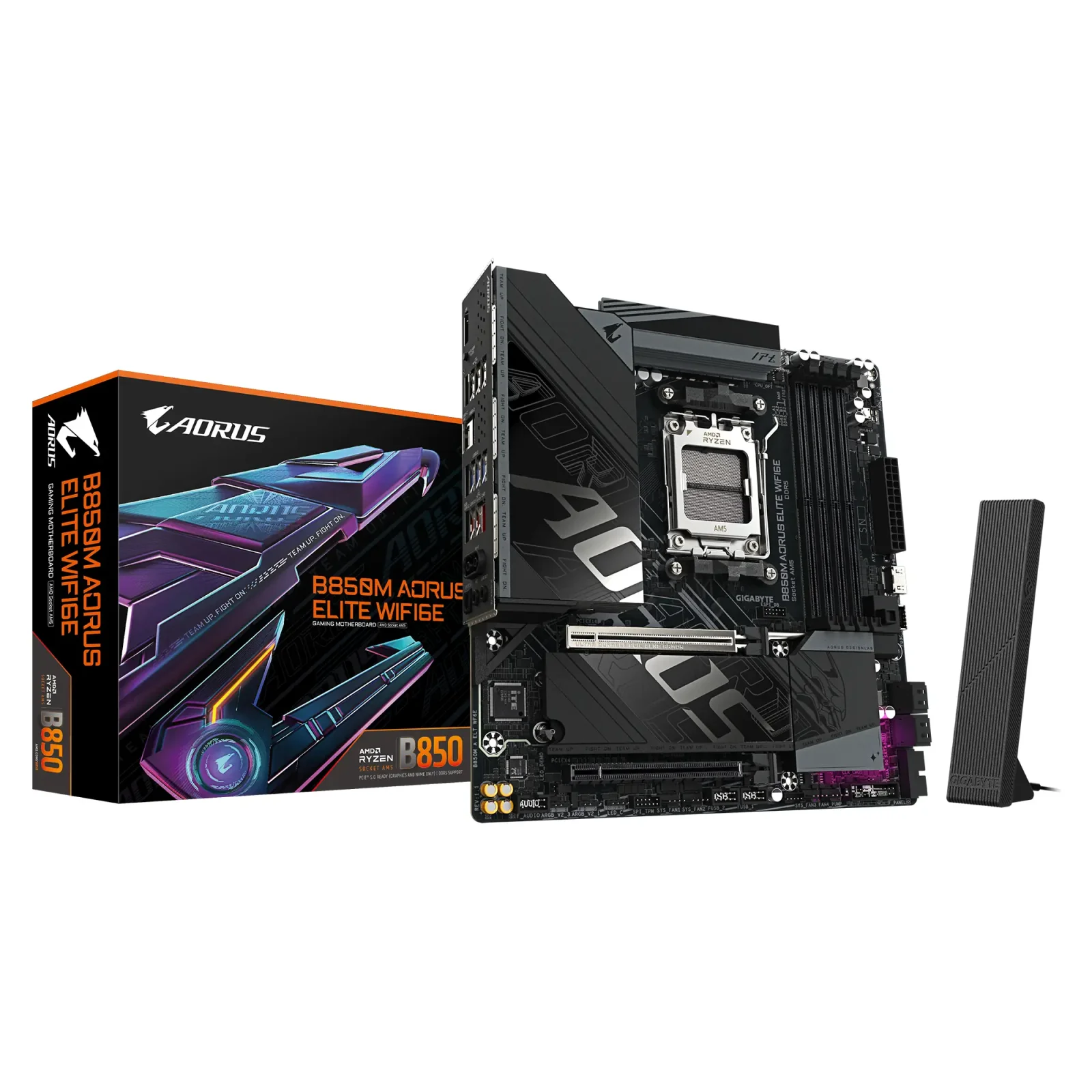 Материнська плата Gigabyte B850M Aorus Elite WiFi6E Socket AM5 UA