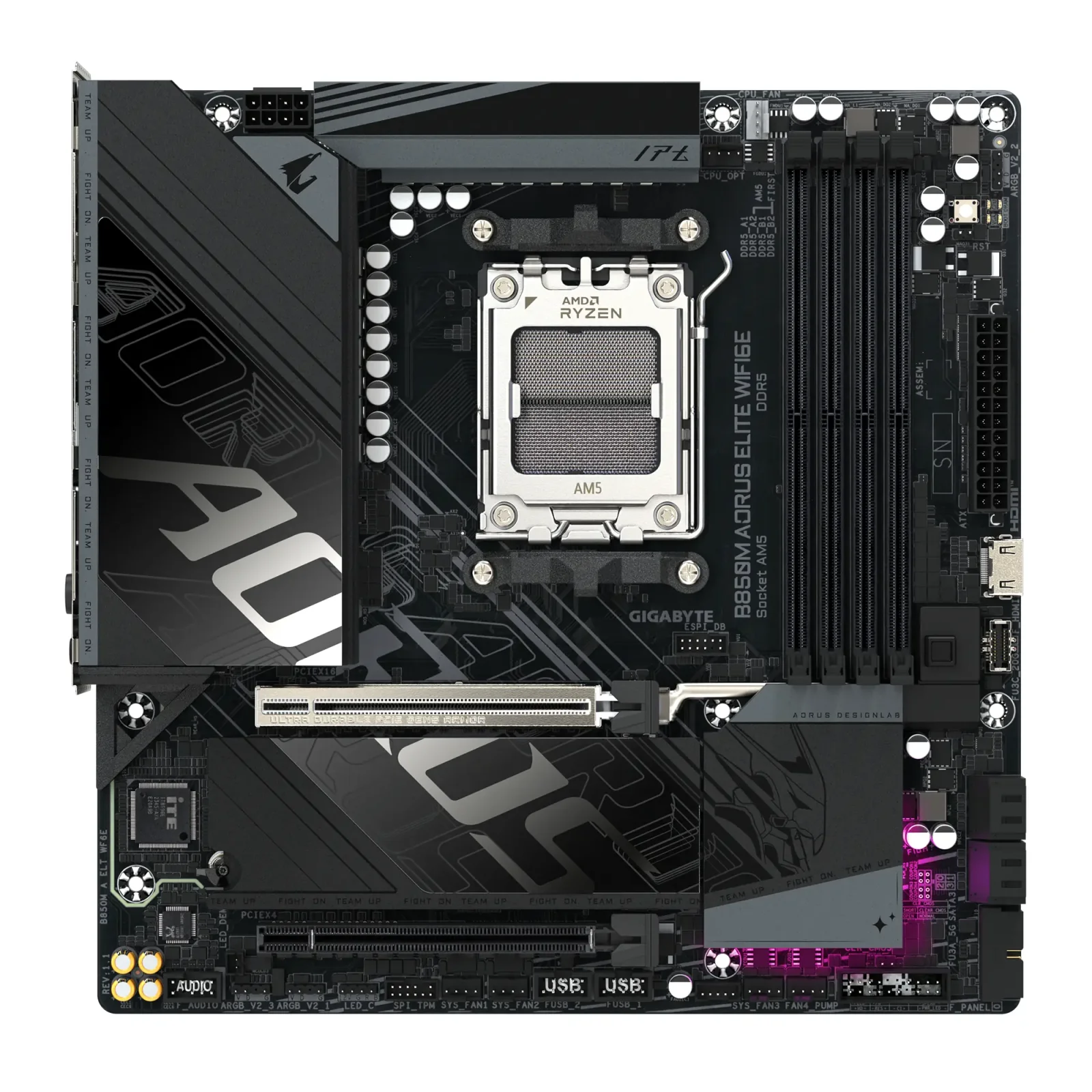Материнська плата Gigabyte B850M Aorus Elite WiFi6E Socket AM5 UA
