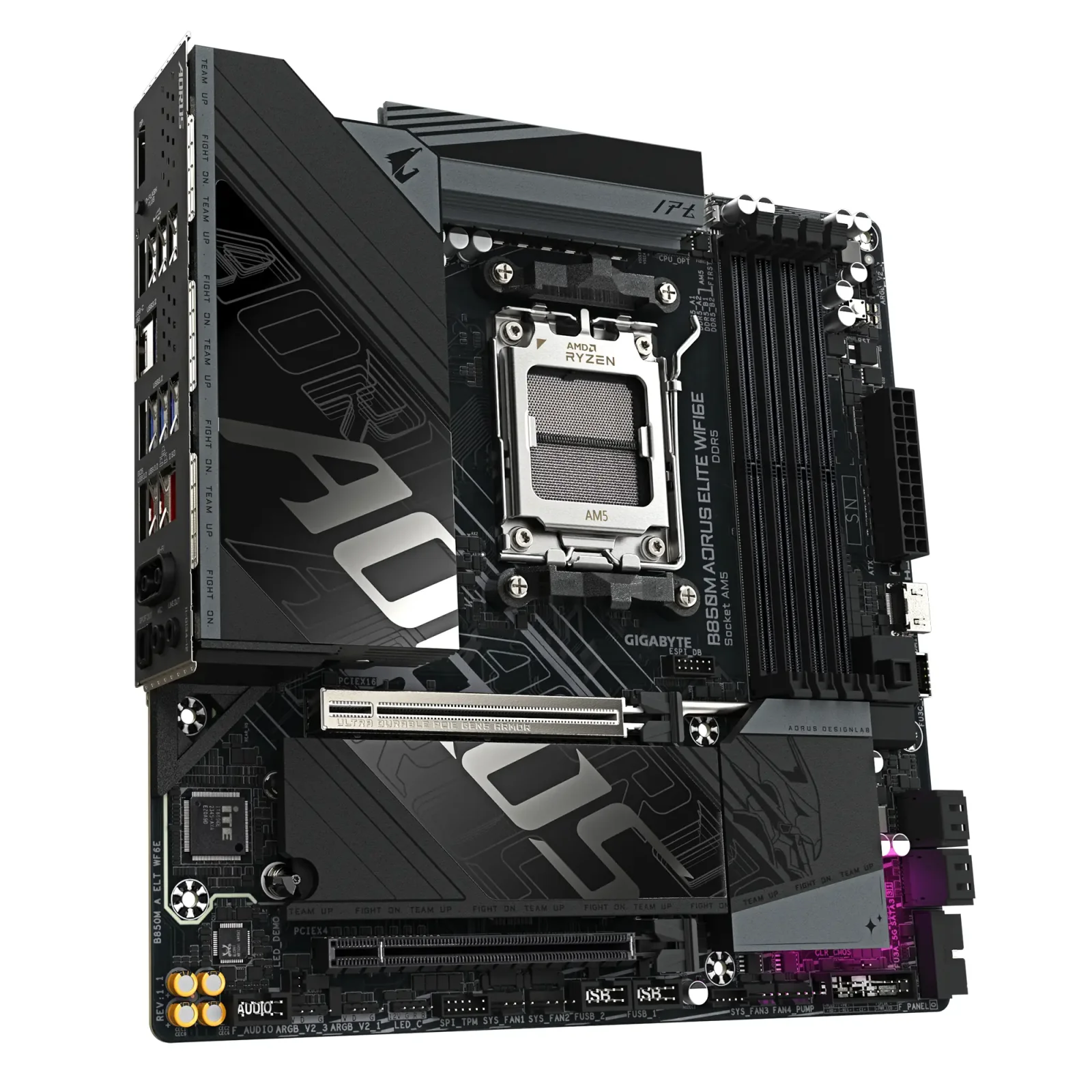 Материнська плата Gigabyte B850M Aorus Elite WiFi6E Socket AM5 UA