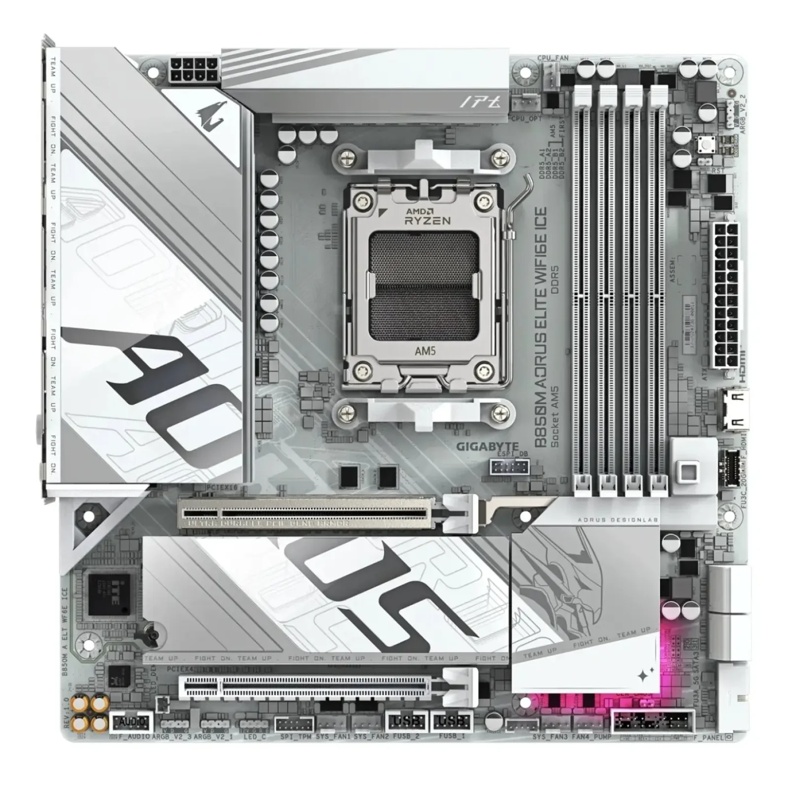 Материнська плата Gigabyte B850M Aorus Elite WiFi6E Ice Socket AM5 UA