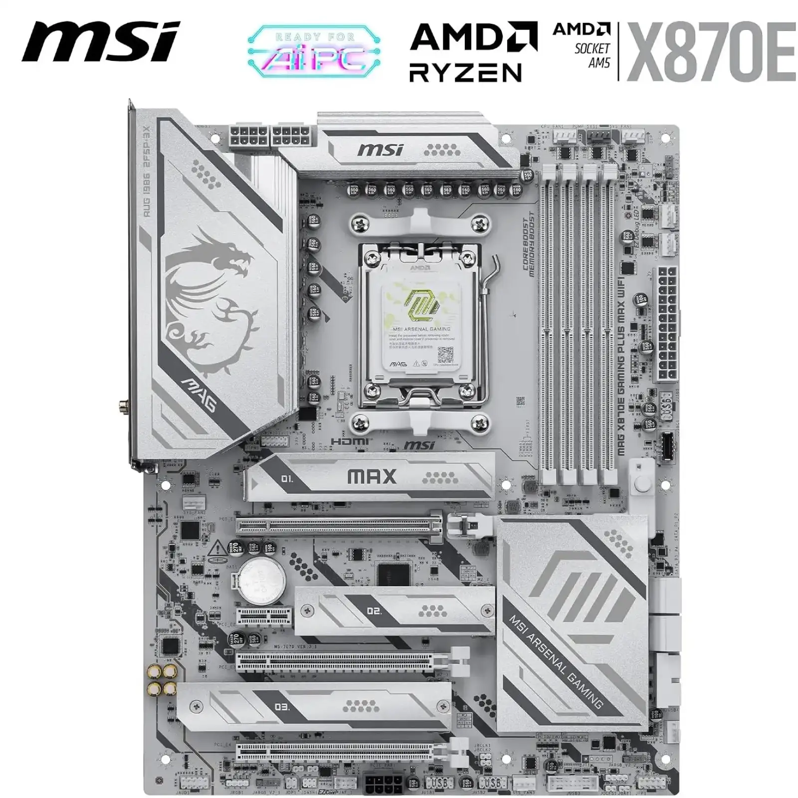 Материнская плата MSI MAG X870E Gaming Plus Max WiFi s-AM5 UA