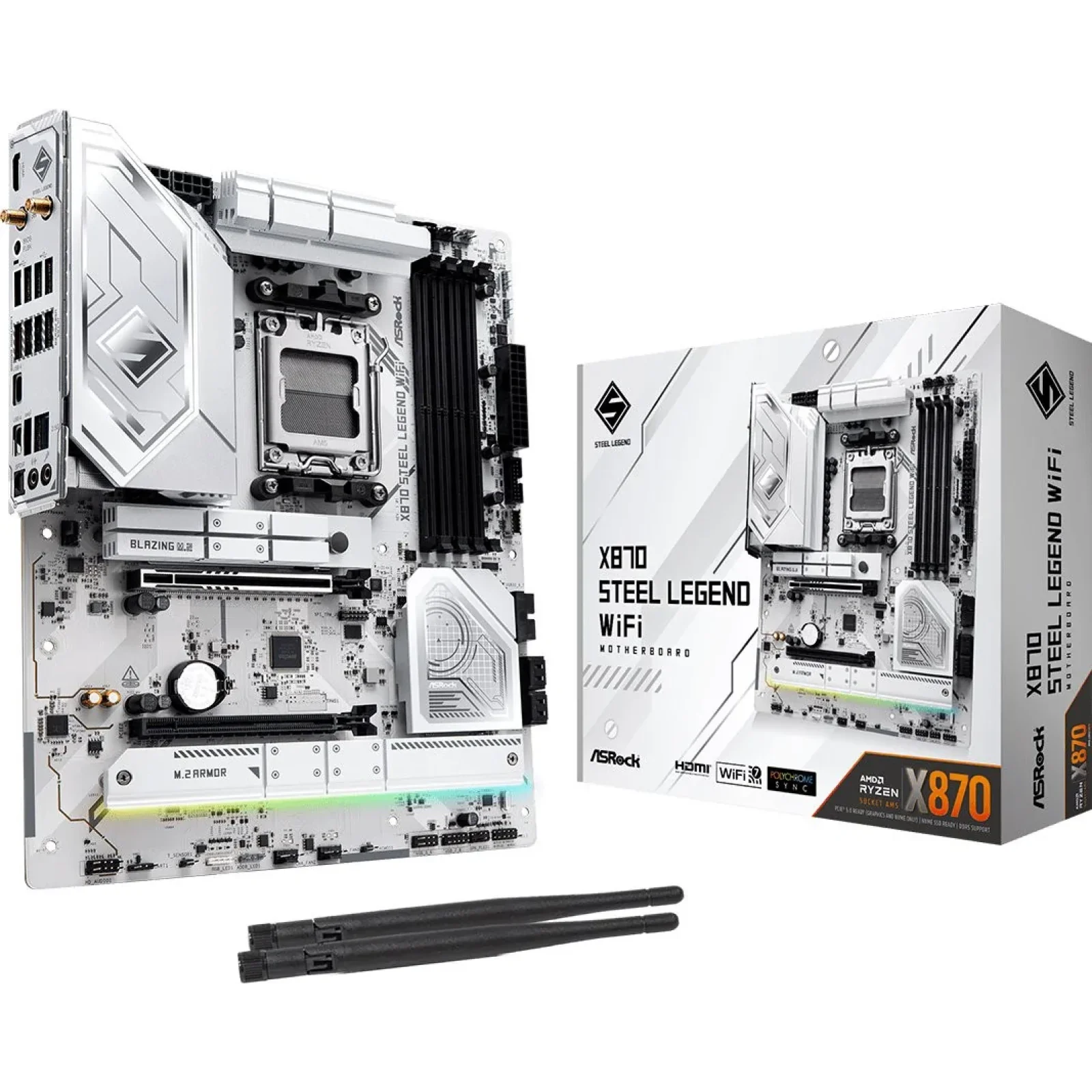 Материнська плата ASRock X870 Steel Legend WiFi Socket AM5 UA
