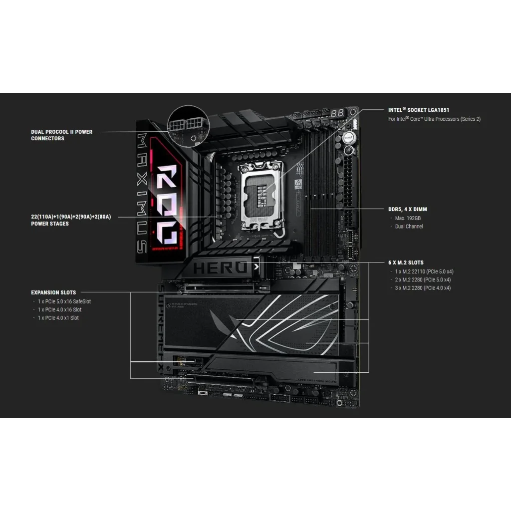 Материнская плата Asus ROG Maximus Z890 Hero Socket 1851 UA