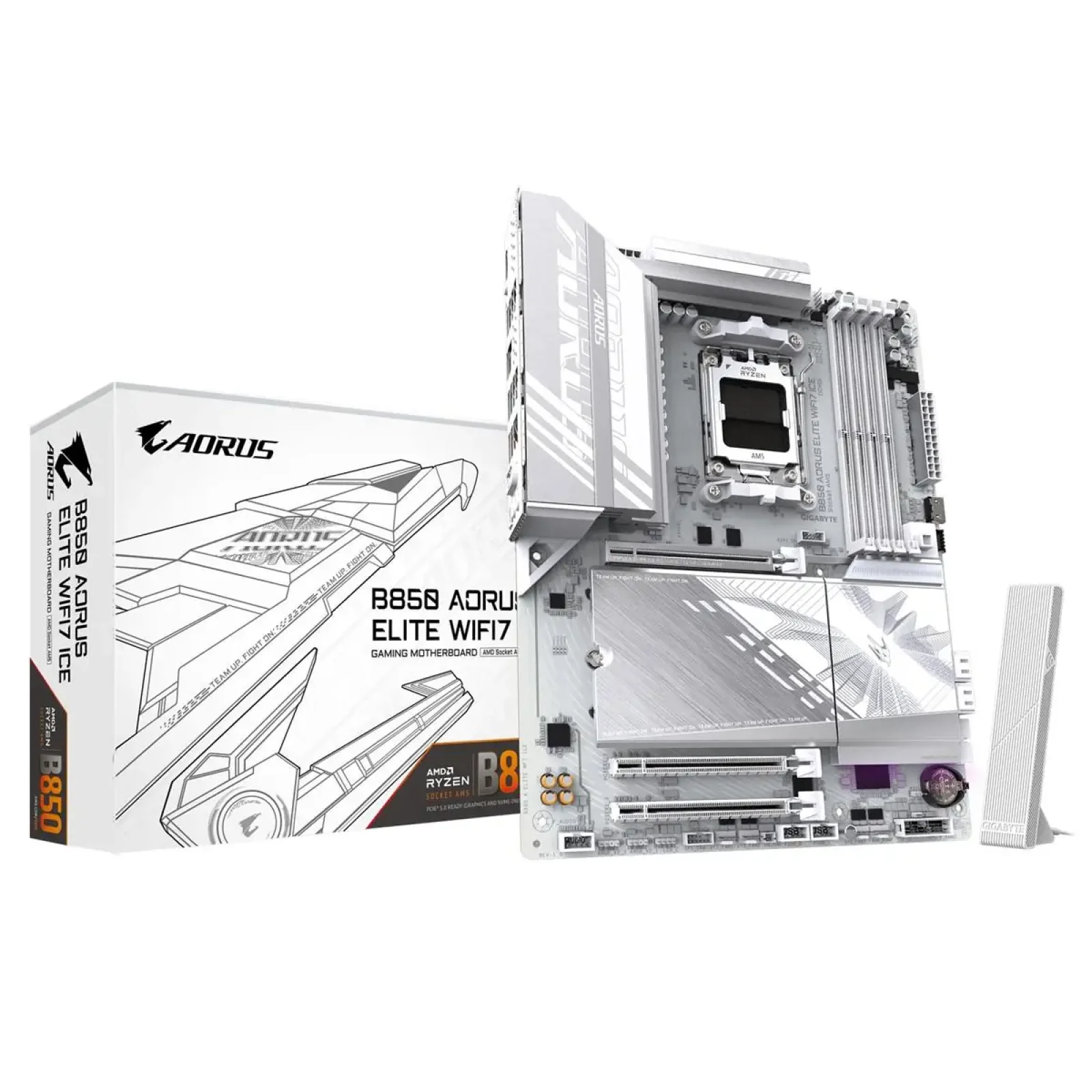 Материнская плата Gigabyte B850 Aorus Elite WiFi7 Ice Socket AM5 UA