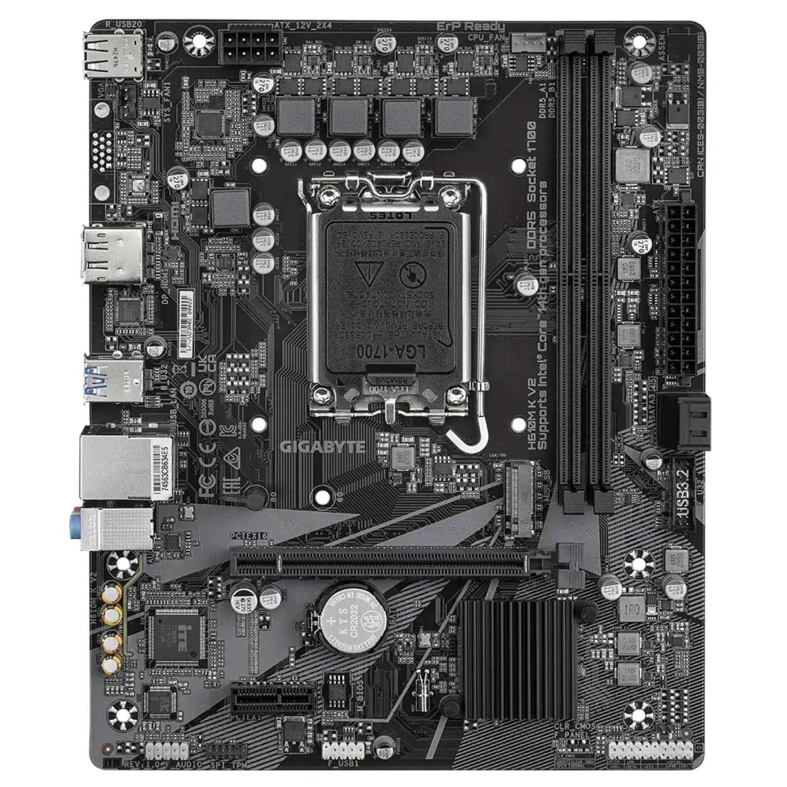Материнская плата Gigabyte H610M K V2 Socket 1700 UA