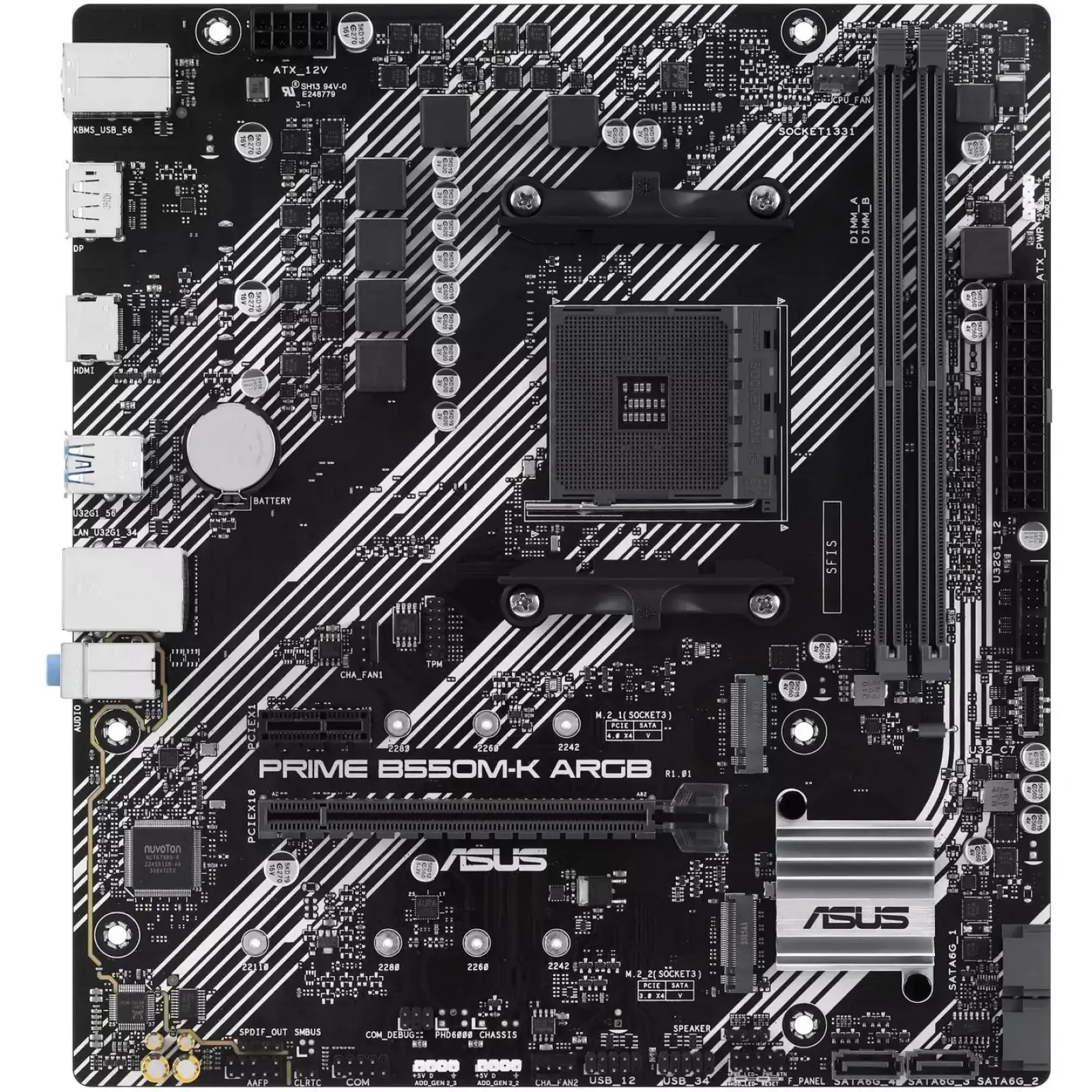 Материнська плата Asus Prime B550M-K ARGB s-AM4 UA