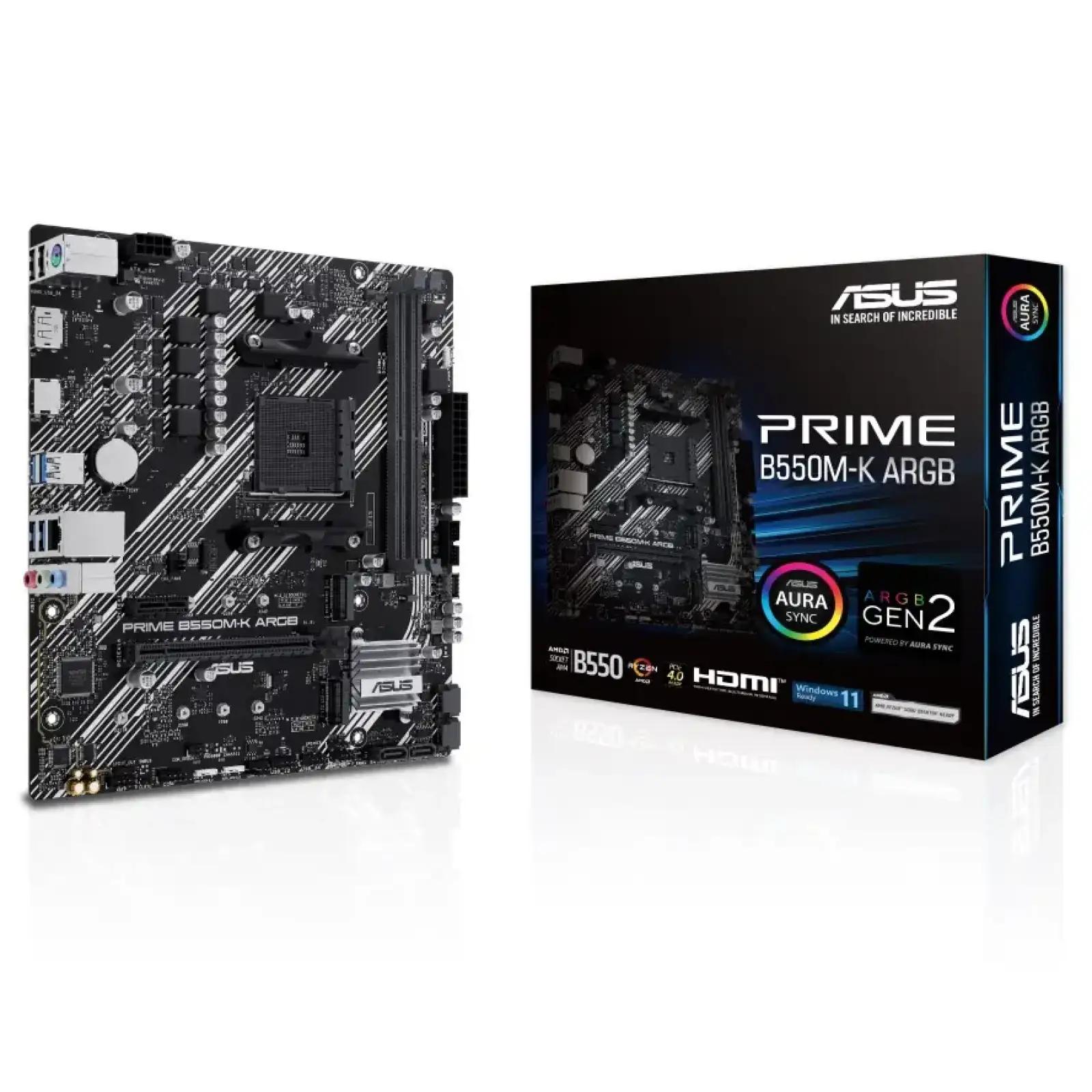 Материнська плата Asus Prime B550M-K ARGB s-AM4 UA