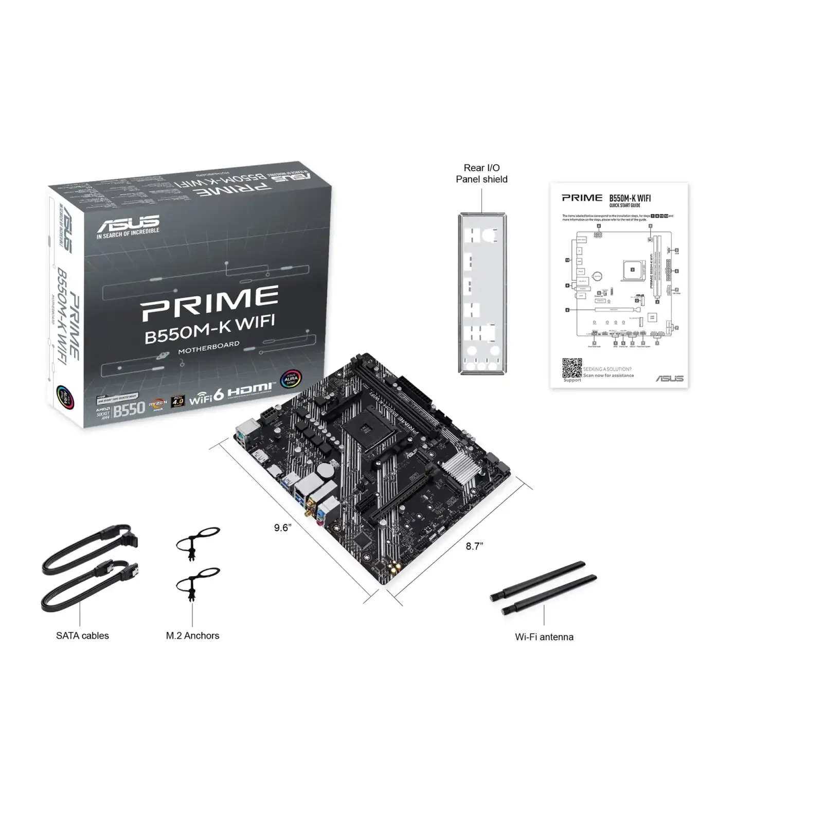 Материнская плата Asus Prime B550M-K WiFi s-AM4 UA