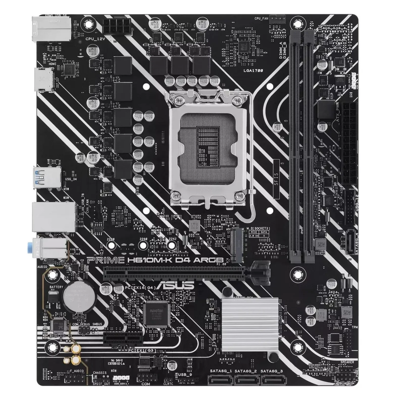 Материнская плата Asus Prime H610M-K D4 ARGB Socket 1700 UA