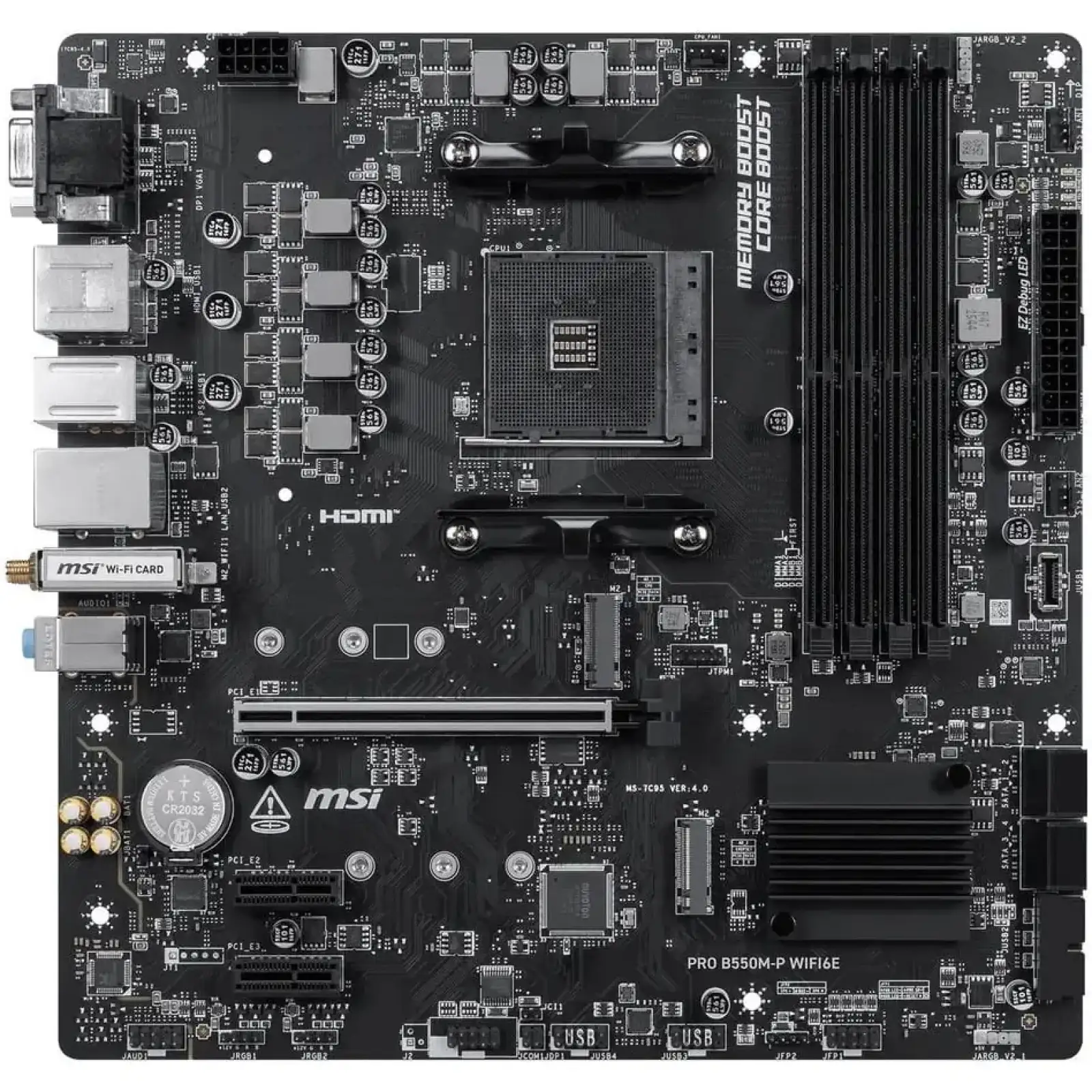 Материнська плата MSI Pro B550M-P WiFi6E Socket AM4 UA