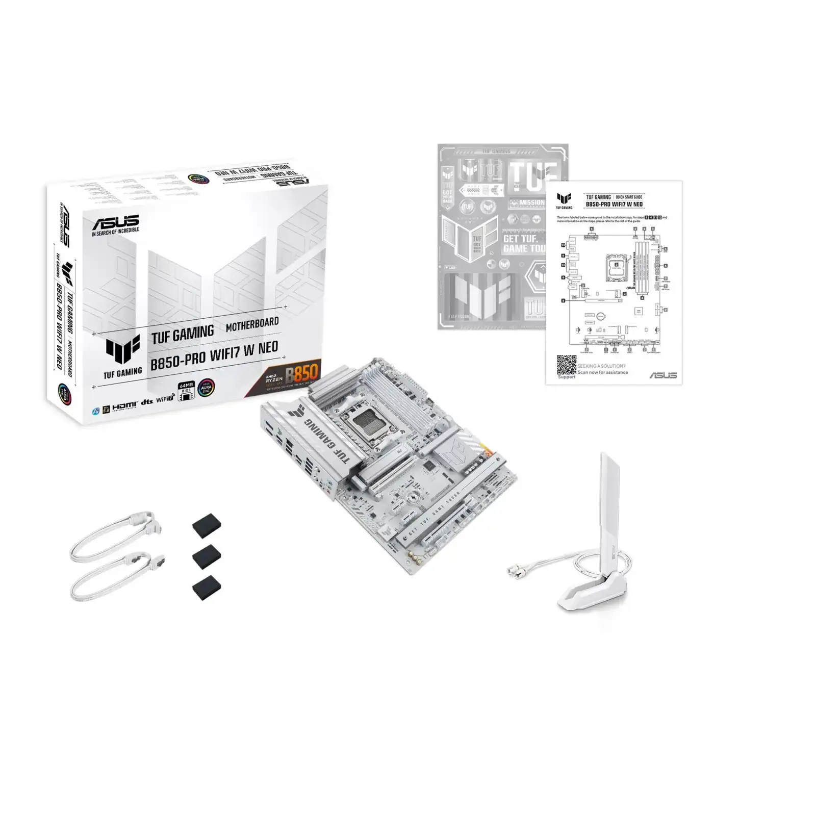 Материнская плата Asus TUF Gaming B850-Pro WiFi7 White Neo s-AM5 UA