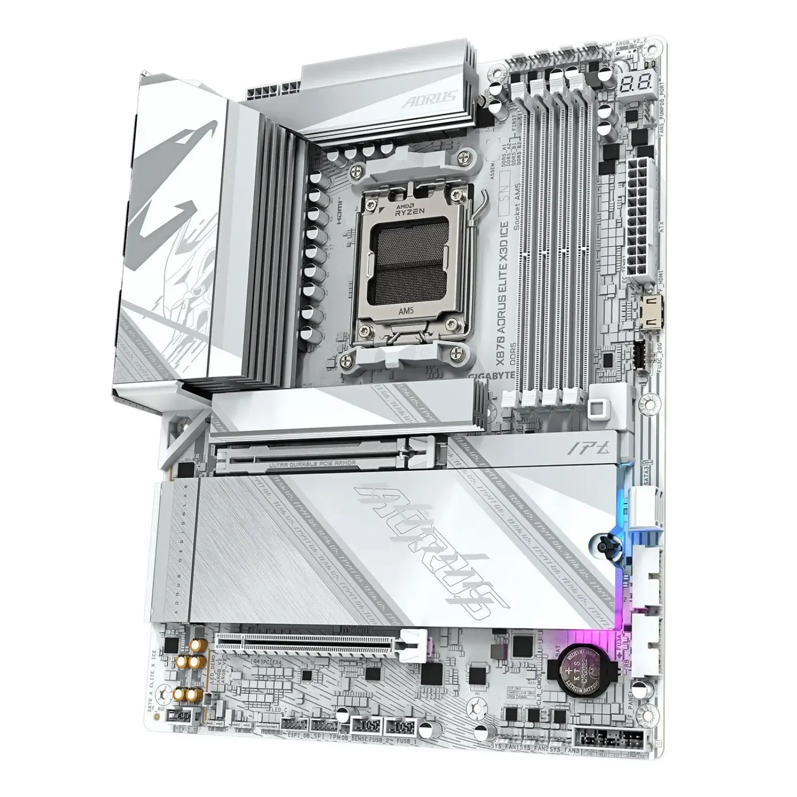 Материнская плата Gigabyte X870 Aorus Elite X3D Ice Socket AM5 UA