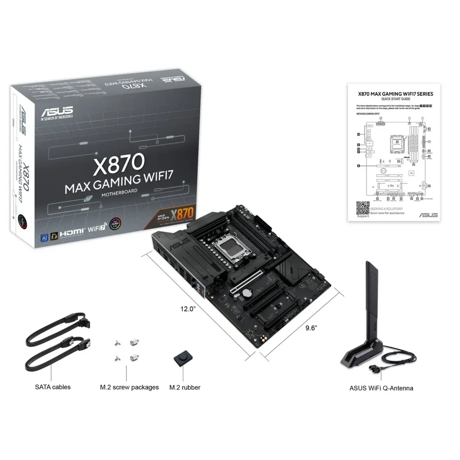 Материнська плата Asus X870 Max Gaming WiFi7 Socket AM5 UA