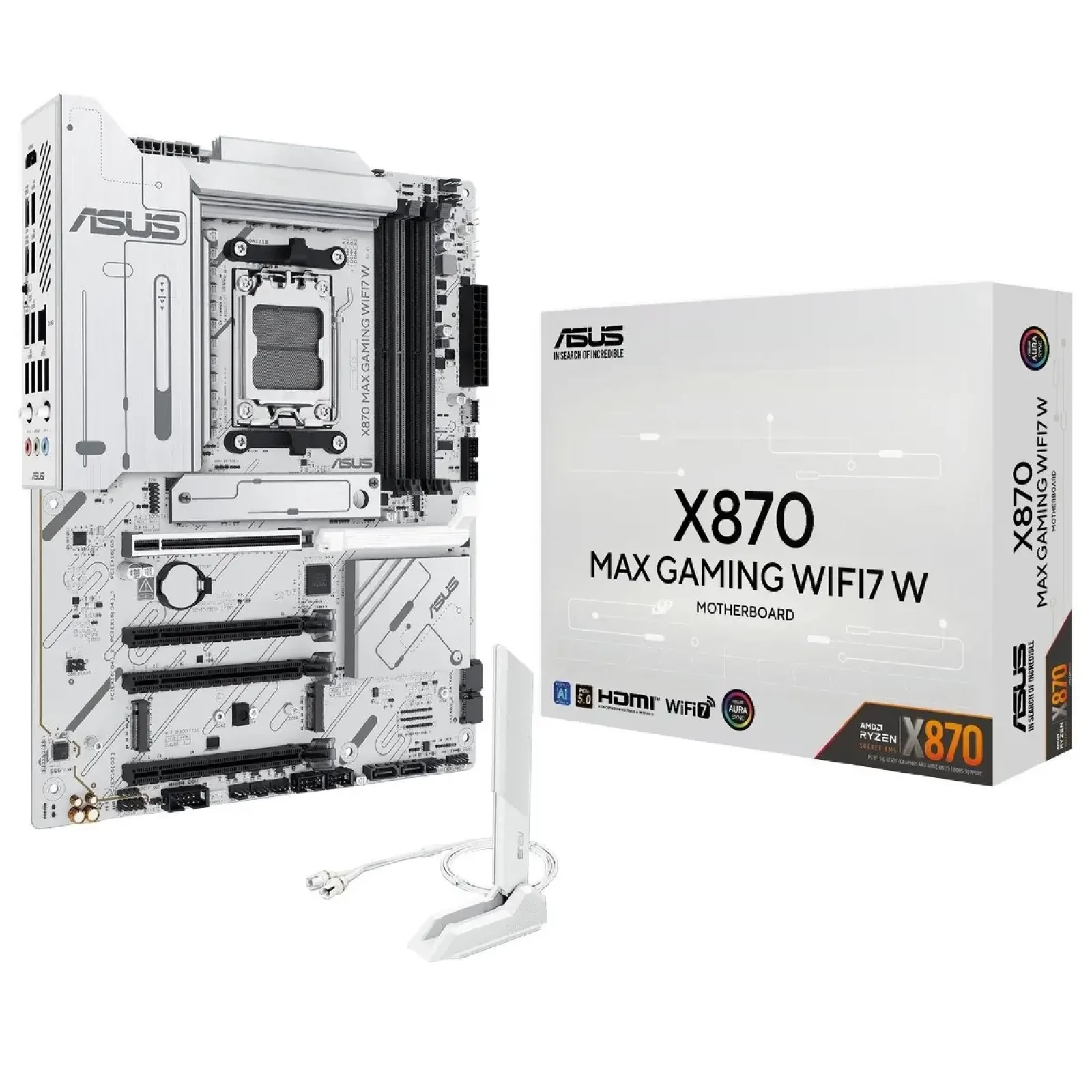 Материнська плата Asus X870 Max Gaming WiFi7 White Socket AM5 UA