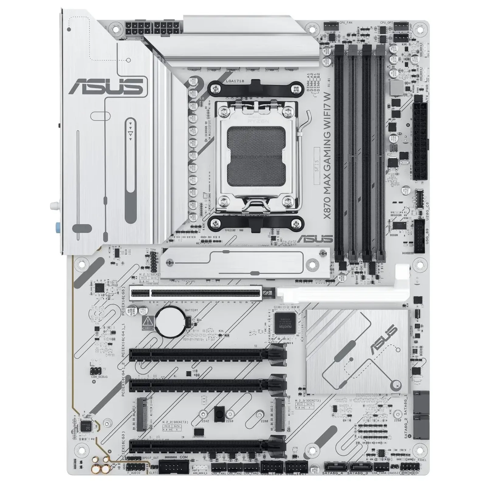 Материнська плата Asus X870 Max Gaming WiFi7 White Socket AM5 UA