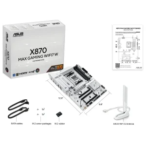 Материнська плата Asus X870 Max Gaming WiFi7 White Socket AM5 UA