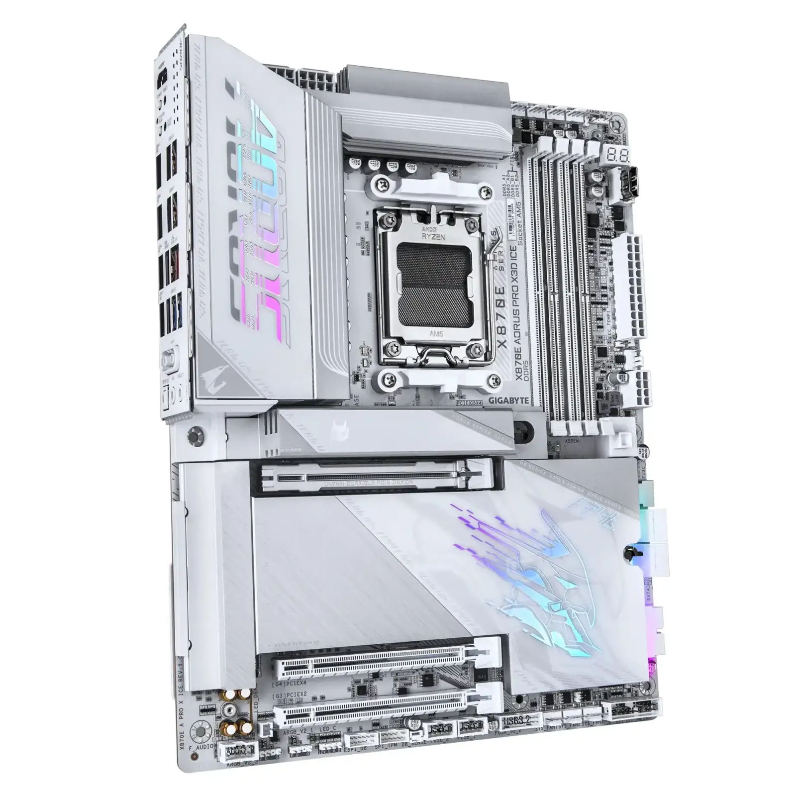 Материнська плата Gigabyte X870E Aorus Pro X3D Ice Socket AM5 UA