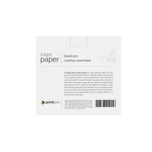 Фотопапір PrintPro глянсова 230г/м2 10x15см 500л (PGE2305004R) UA