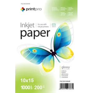 Фотобумага PrintPro глянцевая 200г/м2 10x15см 1000л (PGE20010004R) UA