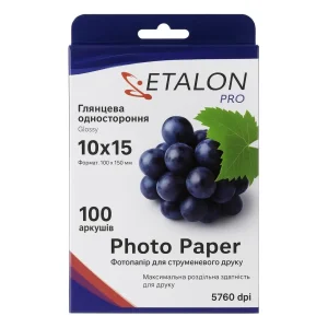 Фотобумага Etalon глянцевая 180г/м2 A6 100 л (61406) UA