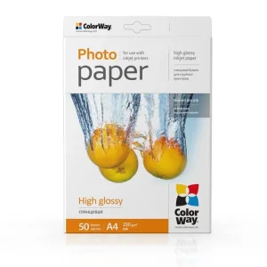 Фотопапір CW глянсова 230г/м2 A4 50л (PG230050A4) UA
