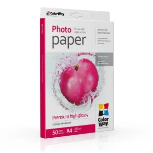Фотопапiр CW суперглянсовий 255г/м2 A4 50л (PSG255050A4) UA