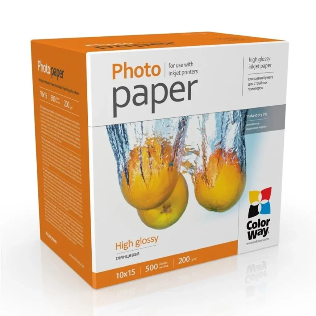 Фотопапір CW глянсова 200г/м2 10x15см 500л (PG2005004R) UA