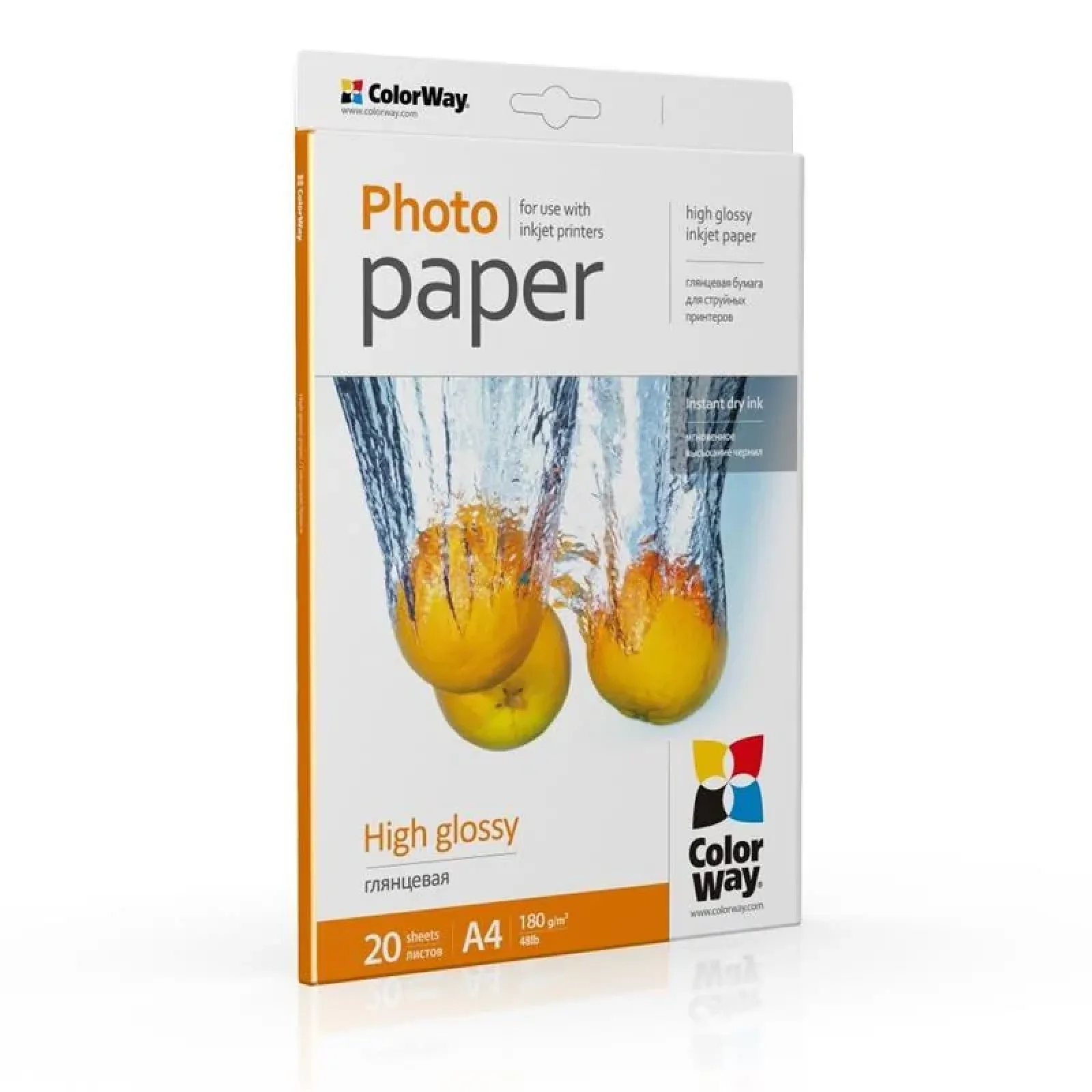 Фотобумага CW глянцевая 180г/м2 A4 20л (PG180020A4) UA