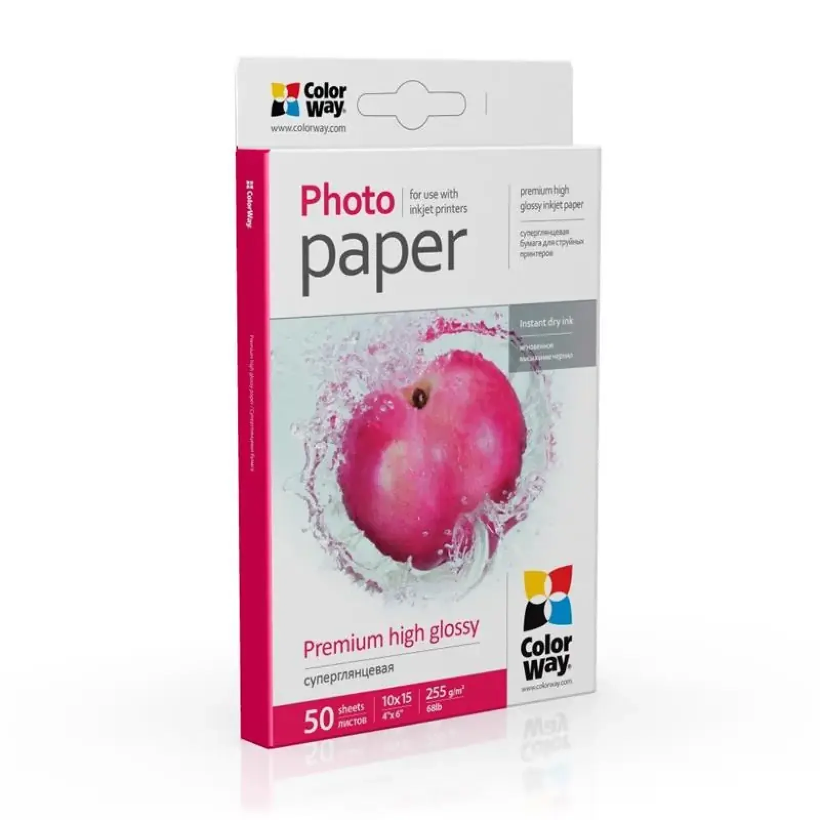 Фотобумага CW суперглянцевая 255г/м2 10х15см 50л (PSG2550504R) UA
