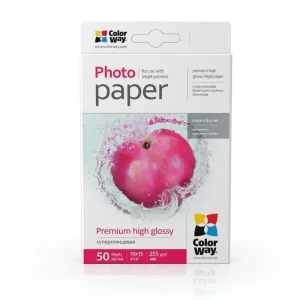 Фотобумага CW суперглянцевая 255г/м2 10х15см 50л (PSG2550504R) UA