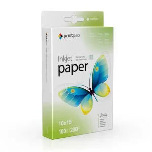 Фотобумага PrintPro глянцевая 200г/м2 10x15см 100л (PGE2001004R) UA