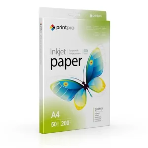 Фотобумага PrintPro глянцевая 200г/м2 A4 50л (PGE200050A4) UA