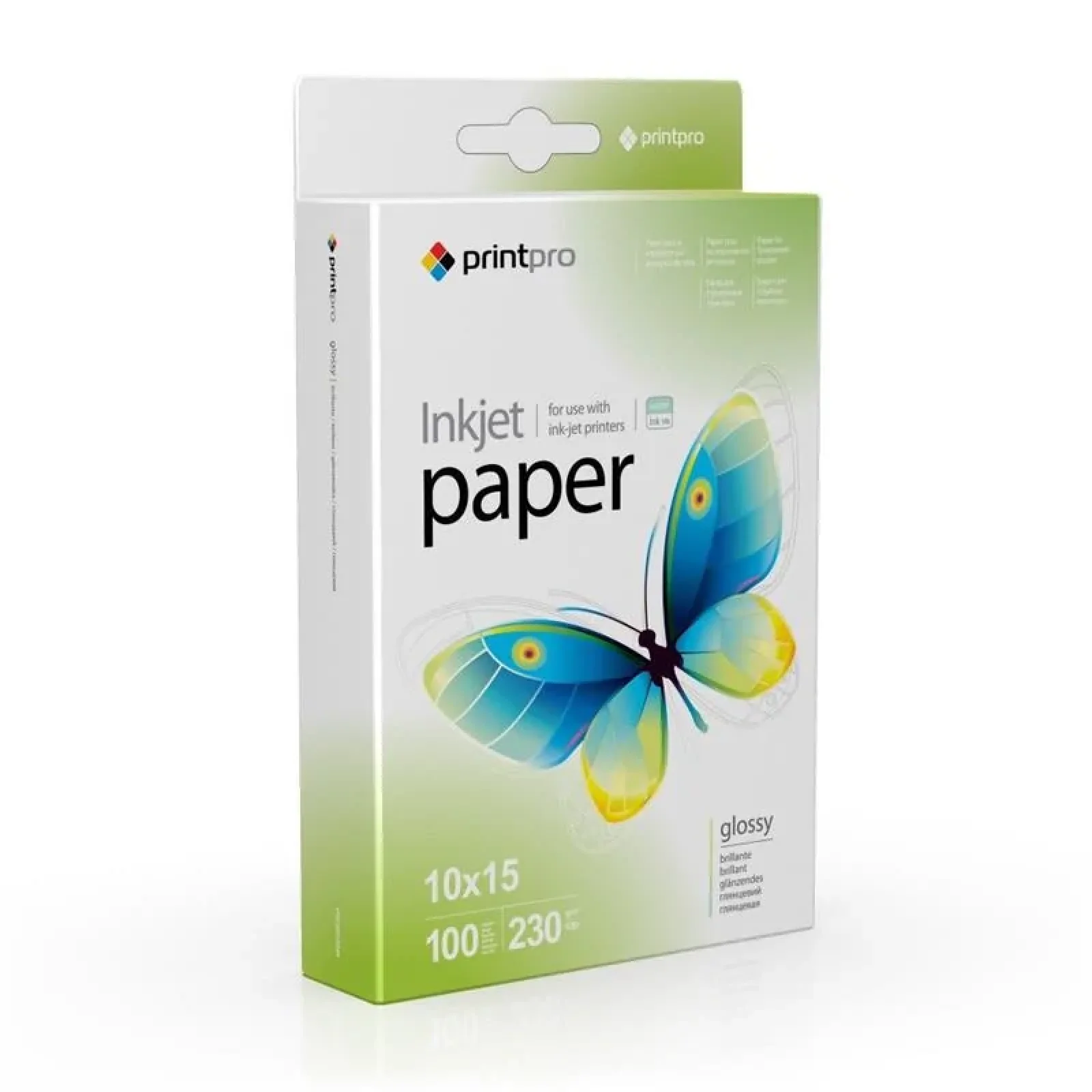 Фотобумага PrintPro глянцевая 230г/м2 10x15см 100л (PGE2301004R) UA