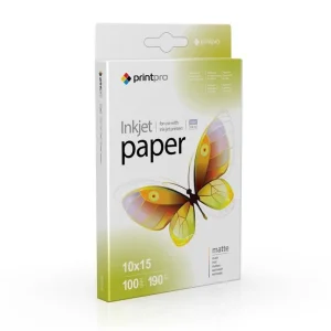 Фотопапір PrintPro матова 190г/м2 10x15см 100л (PME1901004R) UA