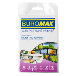 Фотопапір Buromax глянцевий 180г/м2 10х15см, 100л (BM.2230-4100) UA