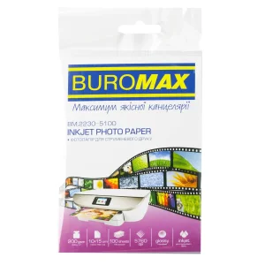 Фотопапір Buromax глянцевий 200г/м2 10х15см, 100л (BM.2230-5100) UA