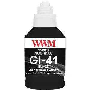 Чорнила WWM GI-41 для Canon Pixma G2420/3420 190г Black пігментні (G41BP) UA