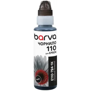 Чорнила Barva Epson 110 BK (Black) (E110-724-1K) флакон OneKey (1K), 100 мл UA