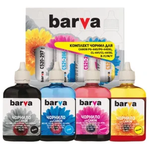 Комплект чернил Barva Canon PG-440BK + CL-441C/M/Y BK/C/M/Y (CPG440-090-MP) 4х90 г UA