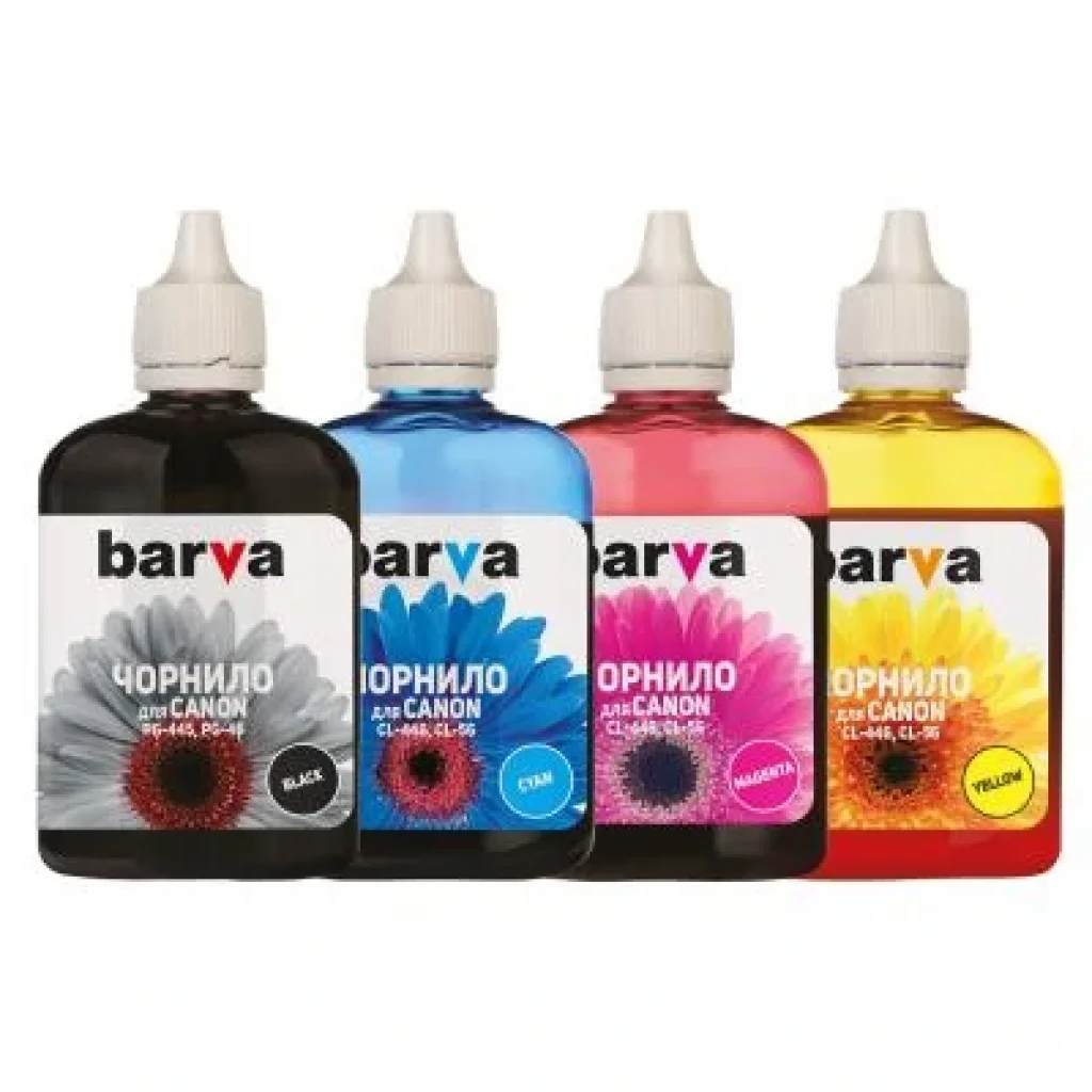 Комплект чернил Barva Canon PG-445BL/CL-446 C/M/Y (CPG445-090-MP) 4х90г UA