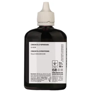 Чернила Barva Canon PIXMA GI-490 (G1400/G2400/G3400) (G490-507) Black Pigment, 90 г UA