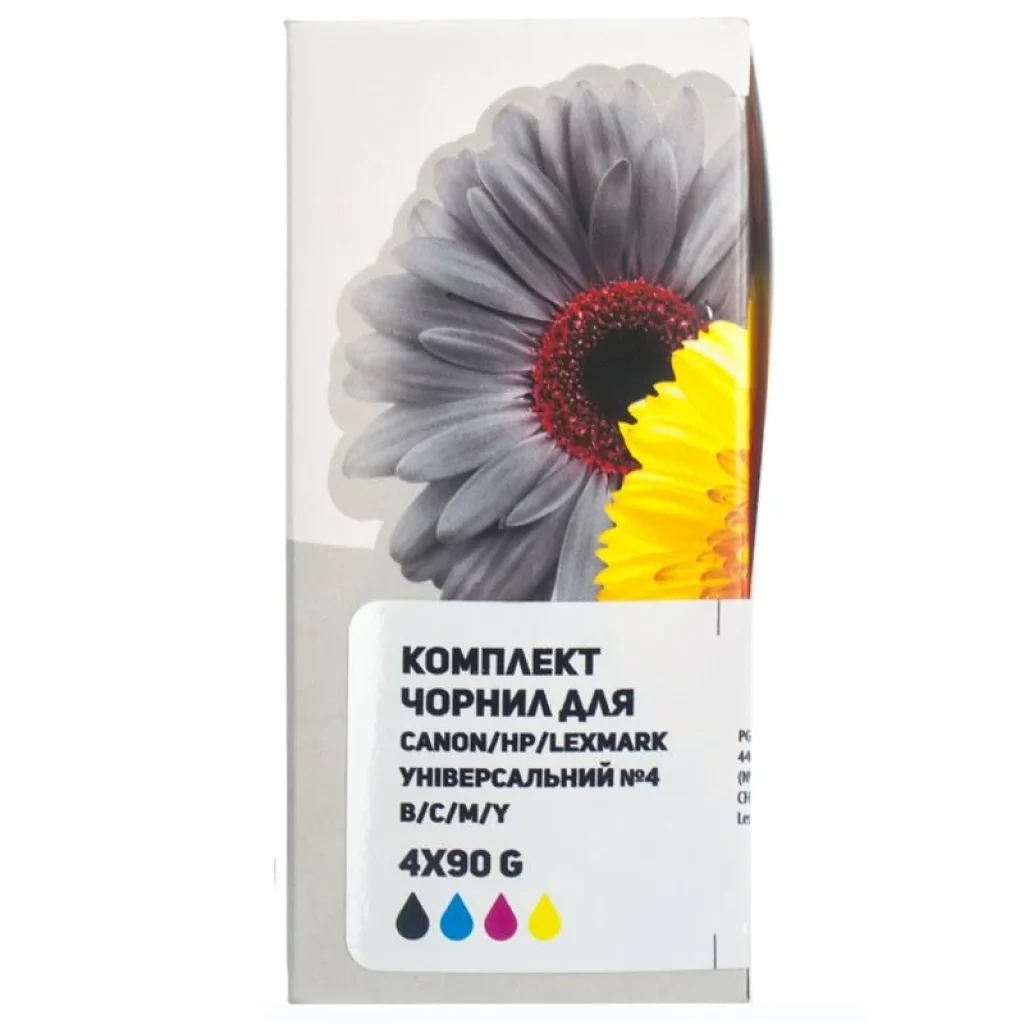 Комплект чорнил Barva Canon/HP/Lexmark Універсальні №4 B/C/M/Y (CU4-090-MP) 4х90г UA