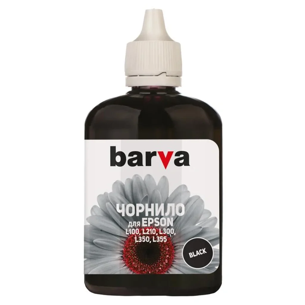 Чернила Barva EPSON L100/L210/L300/L350/L355 (T6641) (Black) (L100-398) 90 г UA